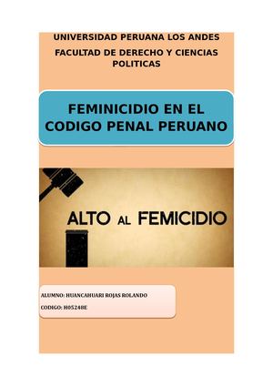 feminicidio en el codigo penal peruano