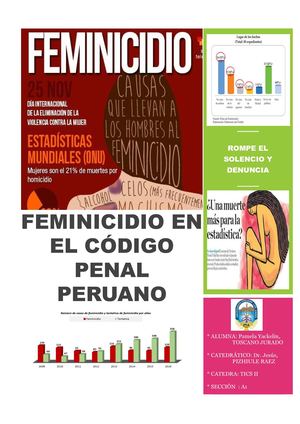 FEMINICIDIO EN EL CÓDIGO PENAL PERUANO