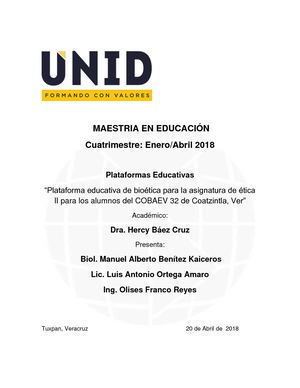 Diseño Plataforma Educativa Cobaev 32 De Coatzintla, Ver