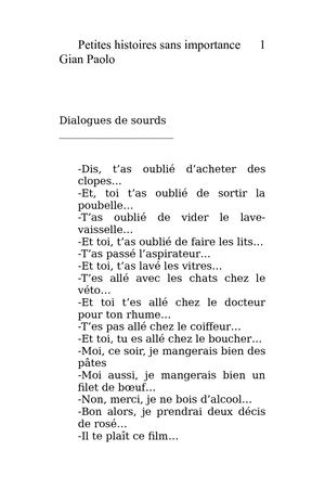 10 Petits Dialogues De Sourds