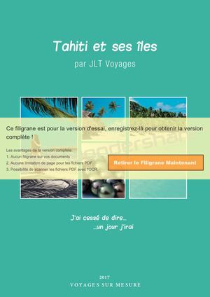 Catalogue "Tahiti Et Ses Iles" de JLT Voyages