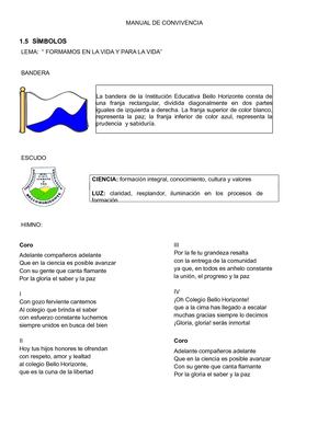 Manual De Convivencia IE Bello Horizonte