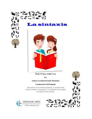 La Sintaxis Cartilla Grados Sexto Y Séptimo