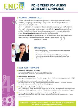 Fiche Formation Secréraire Comptable
