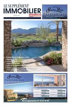 Le Supplément Immobilier Corse Matin Avril 2018