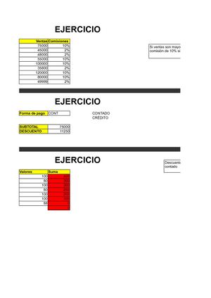 Ejercicio De Excel 2da Semana Formula Si Y