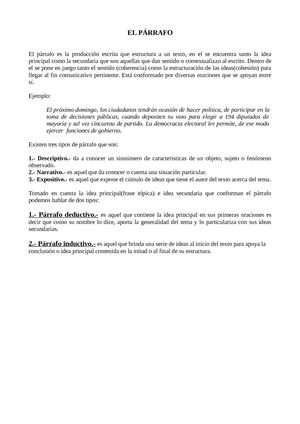 El Párrafo Resumen