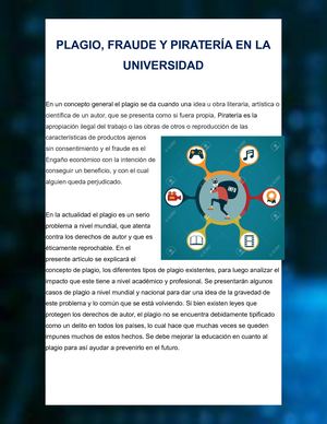 Fraude, Pirateria Y Plagio