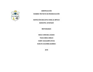 Etnoeducación 2018 Proyecto