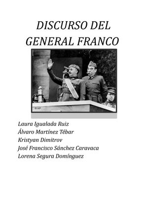 Discurso del General Franco en el año 1959