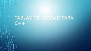 Tablas De Verdad Para C