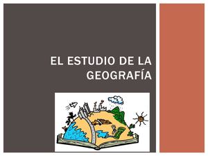El Estudio de la Geografía
