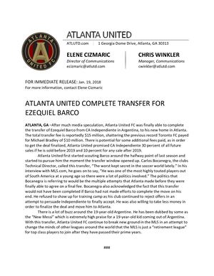 Atlanta United Press Release