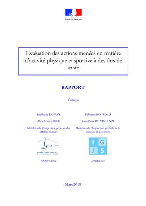Rapport Activites Sportives Sante