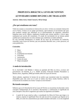 Propuesta Didactica Leyes De Newton
