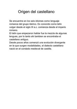 origen del castellano