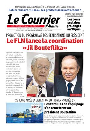 Le Courrier D'Algérie Du Dimanche 29 Avril 2018