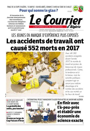 Le Courrier D'Algérie Du Lundi 30 Avril 2018