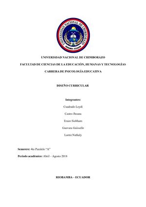 Diseño Curricular ( Informe)