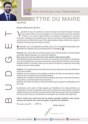 Lettre Maire Budget
