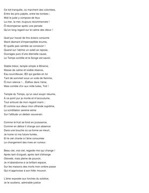 Le Cimetière Marin de Paul Valéry