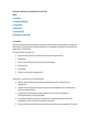 Control Y Dirección Proceso Administrativo
