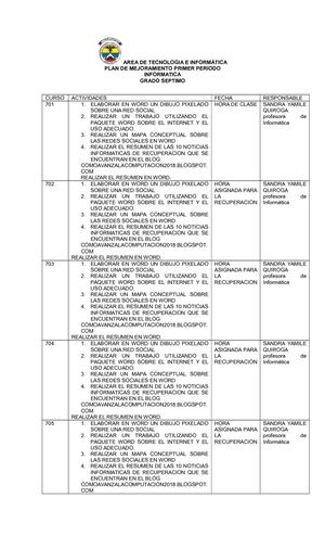 Taller De Recuperacion Informatica Grado 7