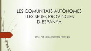 Comunitats Autònomes