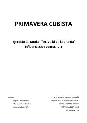 Memoria Primavera Cubista