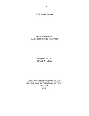 Cultura Mexicana