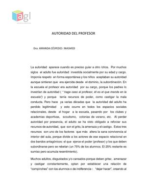 Autoridad. Dra. Amanda Céspedes