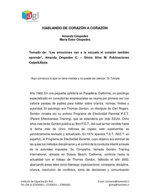 Comunicación Afectiva. Amanda Céspedes