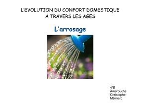 Exposé sur l'arrosage