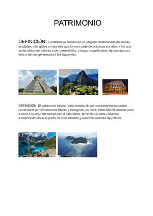 DEFINICION DE PATRIMONIO