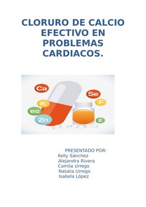 10 2 4 cloruro De Calcio Efectivo en problemas cardiacos