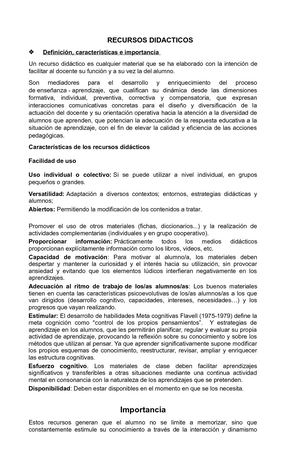 Recursos Didacticos Didáctica úLtima Sesión