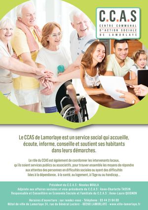 CCAS Lamorlaye - Flyer Présentation 2018