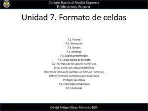 Unidad 7 Primer Periodo