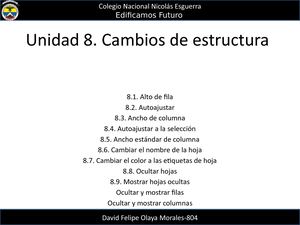 Unidad 8 Primer Periodo