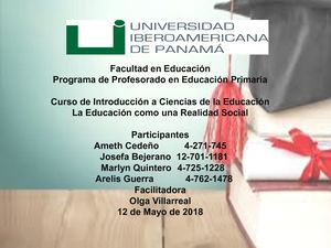 Presentacion Educacion Y Realidad Social