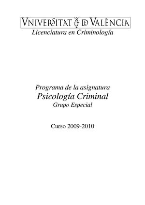 Psicología Criminal