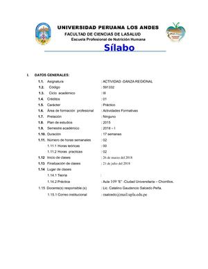 Silabo De Nutrición Humana