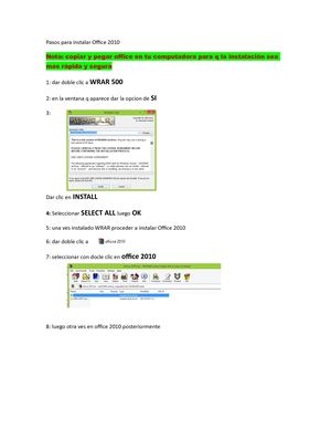 Pasos Para Instalar Office 2010