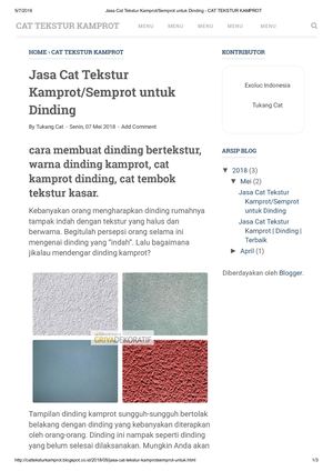 Jasa Cat Tekstur Kamprot Semprot Untuk Dinding