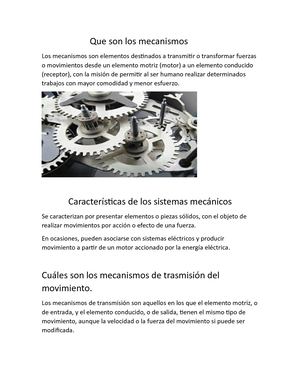 Que Son Los Mecanismos