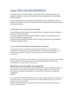Qué Son Los Mecanismos