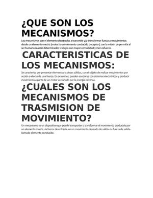 Que Son Los Mecanismos