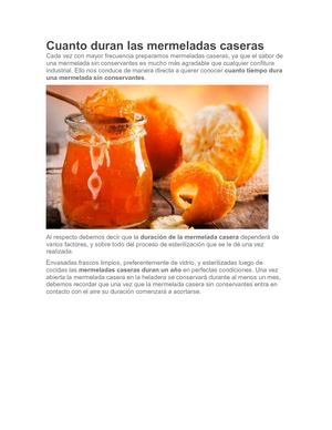 Cuanto Duran Las Mermeladas Caseras