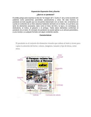 Exposición Expresión Oral Y Escrita