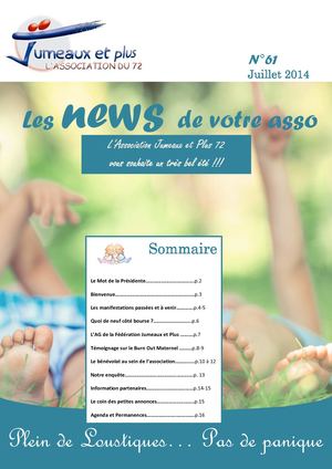 Bulletin Jumeaux Et Plus Sarthe N°61